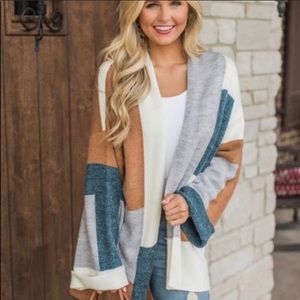 Pink Lily Colorblock Cardigan